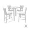 Armen Living Tropez Outdoor Patio Wicker Bar Set (Table with 4 barstools) SETODTRBE - alternate 10